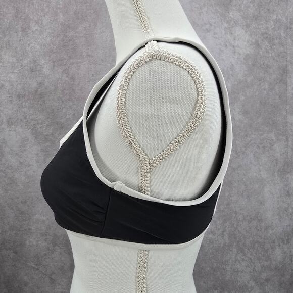 Xhilaration Black White Sports Hook Bikini Top Swimwear Medium - Picture 2 of 8